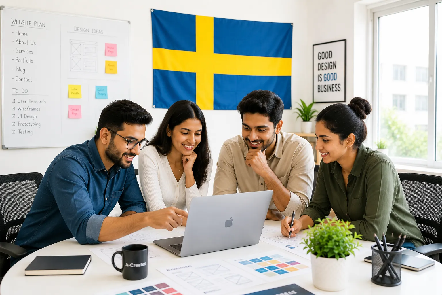 A-Creates digital marketing agency services in Sweden - website design, social media, ads and content marketing